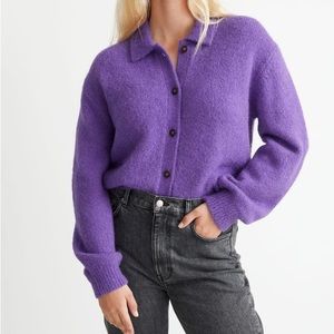 &Other Stories Collared Alpaca Blend Cardigan